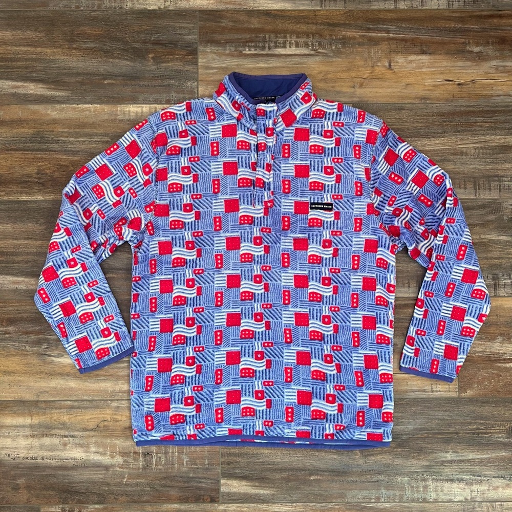 Men’s Southern Marsh Star-Spangled Fleece Pullover XL *New with tags*